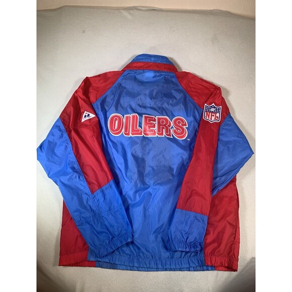 Rare Vintage Houston Oilers Apex One Windbreaker Jacket Fanny Bag Large Buddy - Picture 8 of 14
